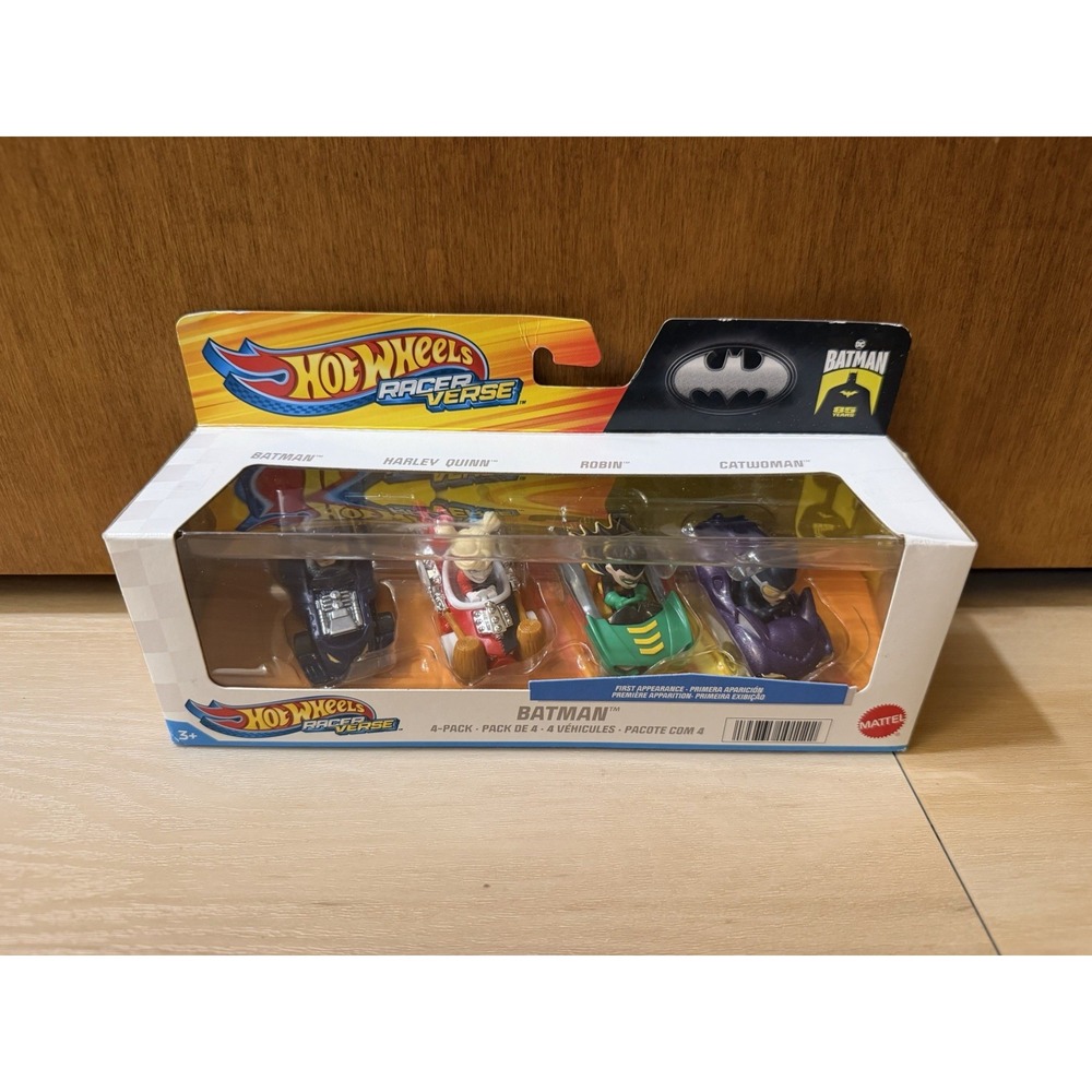 Hot Wheels RacerVerse Batman 4-Pack Sealed Harley Quinn Robin Catwoman